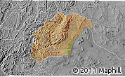 Satellite 3D Map of Rutana, desaturated