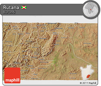Satellite 3D Map of Rutana