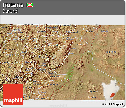 Satellite 3D Map of Rutana