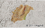Satellite 3D Map of Rutana, lighten, semi-desaturated