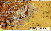 Satellite 3D Map of Rutana, physical outside