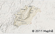Shaded Relief 3D Map of Rutana, lighten