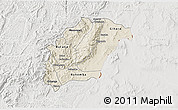 Shaded Relief 3D Map of Rutana, lighten, semi-desaturated