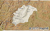 Shaded Relief 3D Map of Rutana, satellite outside