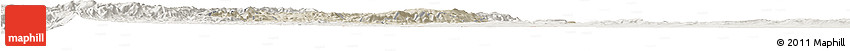Shaded Relief Horizon Map of Rutana, lighten