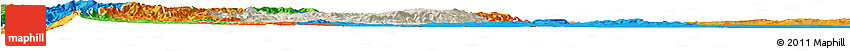 Shaded Relief Horizon Map of Rutana, political outside