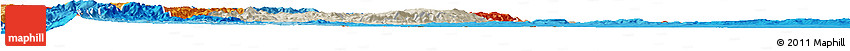 Shaded Relief Horizon Map of Rutana, political shades outside