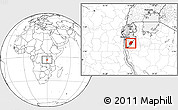 Blank Location Map of Rutana, within the entire country