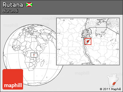 Blank Location Map of Rutana