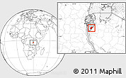 Blank Location Map of Rutana, highlighted country