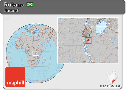 Gray Location Map of Rutana