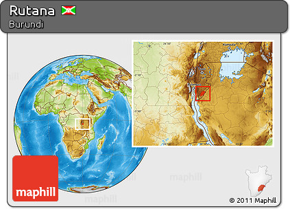 Physical Location Map of Rutana