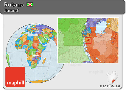 Political Location Map of Rutana