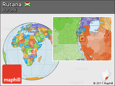 Political Location Map of Rutana