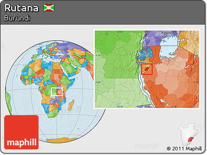 Political Location Map of Rutana
