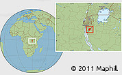 Savanna Style Location Map of Rutana, within the entire country