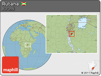 Savanna Style Location Map of Rutana