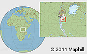 Savanna Style Location Map of Rutana, highlighted country