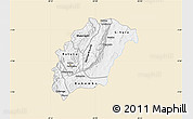 Classic Style Map of Rutana, single color outside