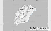 Gray Map of Rutana, single color outside