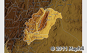 Physical Map of Rutana, darken