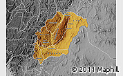 Physical Map of Rutana, desaturated