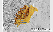 Physical Map of Rutana, lighten, desaturated