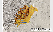 Physical Map of Rutana, lighten, semi-desaturated