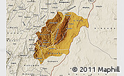 Physical Map of Rutana, shaded relief outside