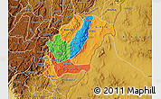 Political Map of Rutana, physical outside