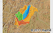 Political Map of Rutana, satellite outside