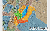 Political Map of Rutana, semi-desaturated