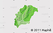 Political Shades Map of Rutana, cropped outside