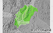 Political Shades Map of Rutana, desaturated