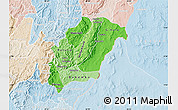 Political Shades Map of Rutana, lighten