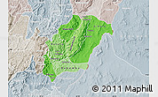 Political Shades Map of Rutana, lighten, semi-desaturated