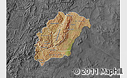 Satellite Map of Rutana, darken, desaturated