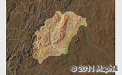 Satellite Map of Rutana, darken