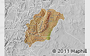 Satellite Map of Rutana, lighten, desaturated