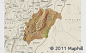 Satellite Map of Rutana, shaded relief outside