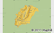 Savanna Style Map of Rutana, single color outside