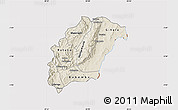 Shaded Relief Map of Rutana, cropped outside