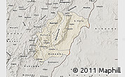 Shaded Relief Map of Rutana, semi-desaturated