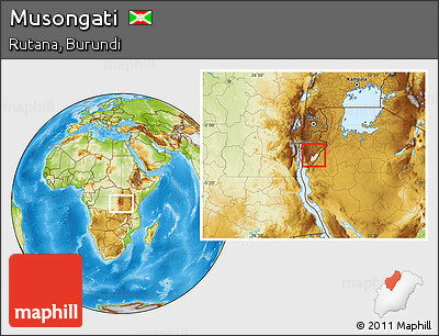 Physical Location Map of Musongati, highlighted parent region