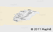 Classic Style Panoramic Map of Rutana, single color outside