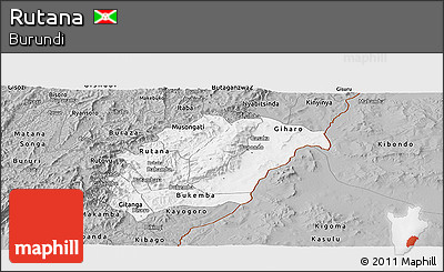 Gray Panoramic Map of Rutana