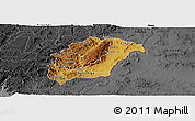 Physical Panoramic Map of Rutana, darken, desaturated