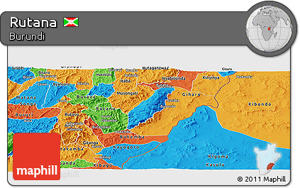 Political Panoramic Map of Rutana