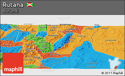 Political Panoramic Map of Rutana