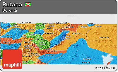 Political Panoramic Map of Rutana